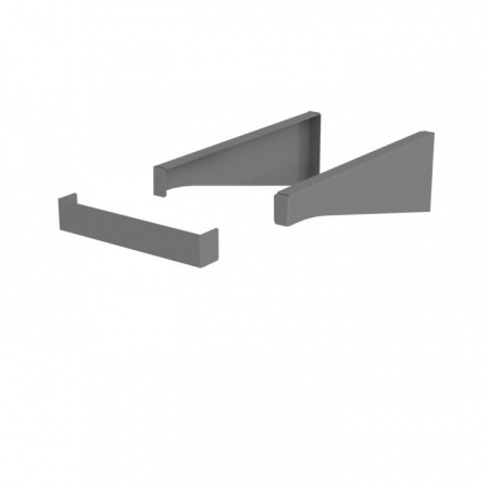 Mobilier baie - Set 2 bucati console sustinere blat lavoar Oristo, 35 cm, grafit mat