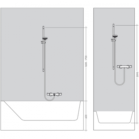 Set de dus cu bara crom Hansgrohe, Raindance Select S [3]
