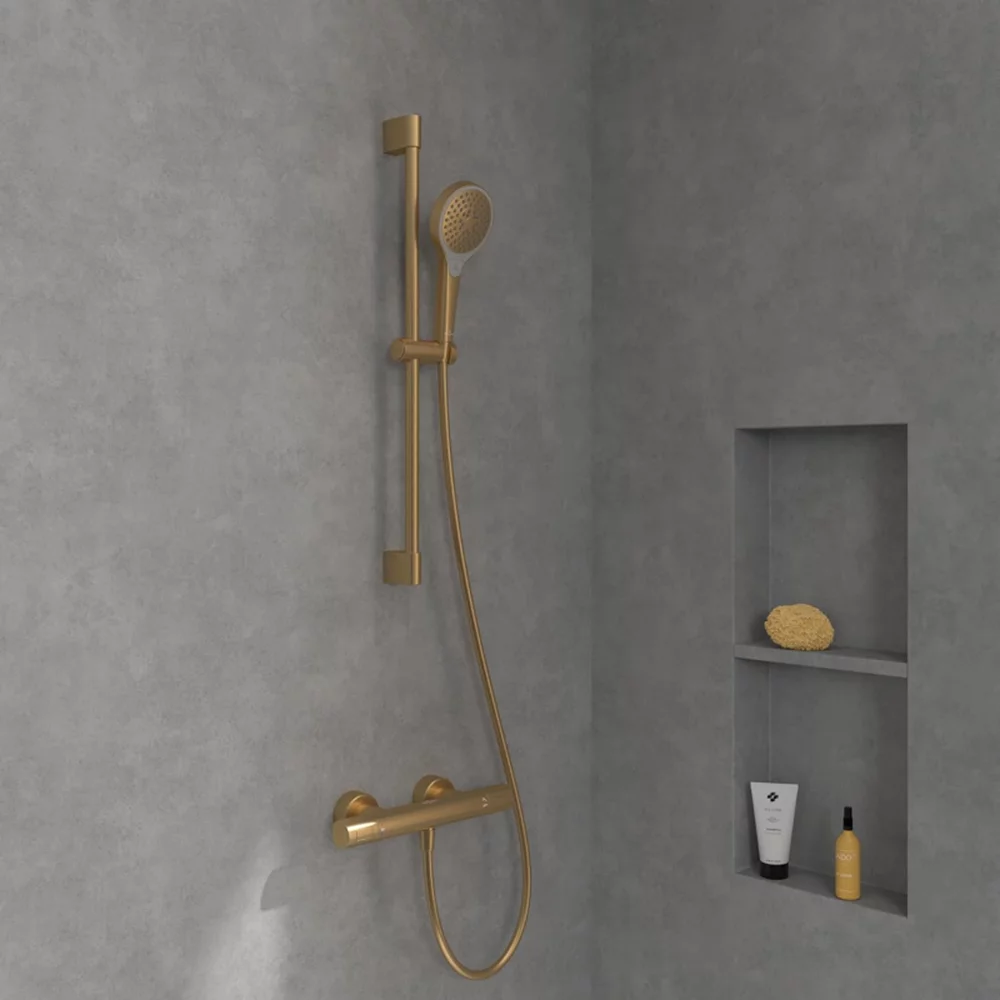 Set de dus cu bara, para dus si furtun, auriu periat, Villeroy&Boch Universal Showers [1]
