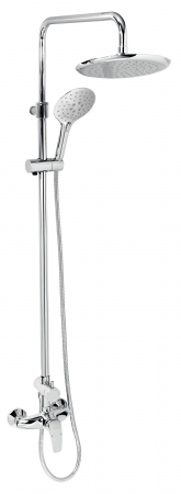 Baie - Coloana de dus cu baterie inclusa culoare crom Ferro, Metalia