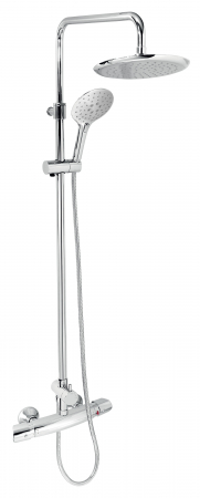 Baie - Coloana de dus cu baterie inclusa crom Ferro, Metalia 57