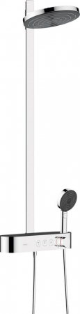 Seturi de dus - Set de dus cu baterie termostatata, palarie 26 cm, 2 jeturi, crom, Hansgrohe Pulsify S