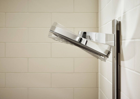 Set de dus cu baterie termostatata, palarie 26 cm, 2 jeturi, crom, Hansgrohe Pulsify S [4]