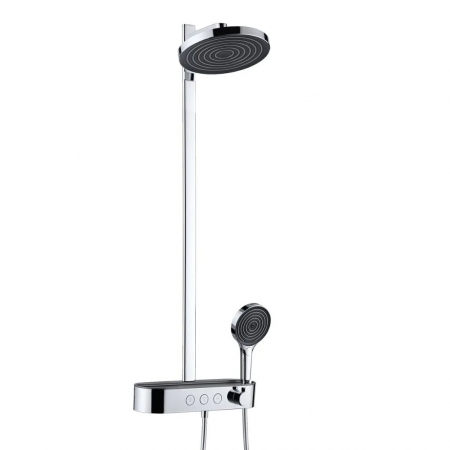 Coloane de dus - Coloana dus, baterie termostatata, palarie 26 cm, 3 jeturi, crom, Form Relax