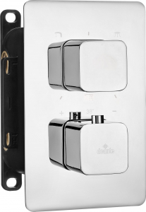Set dus incastrat cu baterie termostatica, culoare crom lucios, Deante, Box [1]