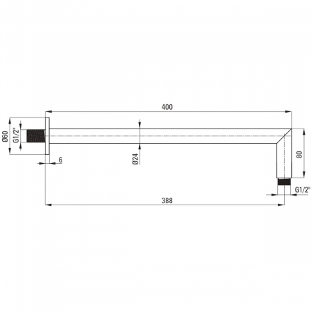 Set de dus incastrat, cu palarie, para de dus si baterie, bara glisanta, crom, Deante Arnika [3]
