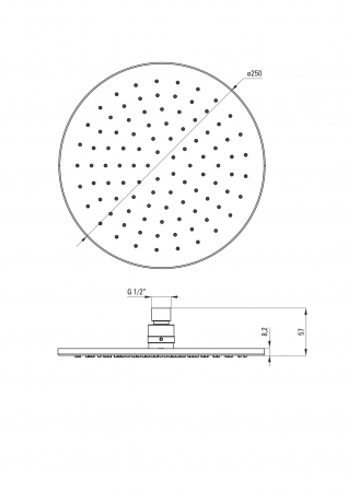 Set de dus incastrat, cu palarie, para de dus si baterie, crom, Deante Silia Hexa [1]
