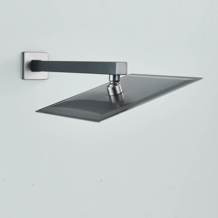 Set de duș cu pară pătrată 25 cm si cu 3 funcții de curgere a apei, culoare gri antracit [2]