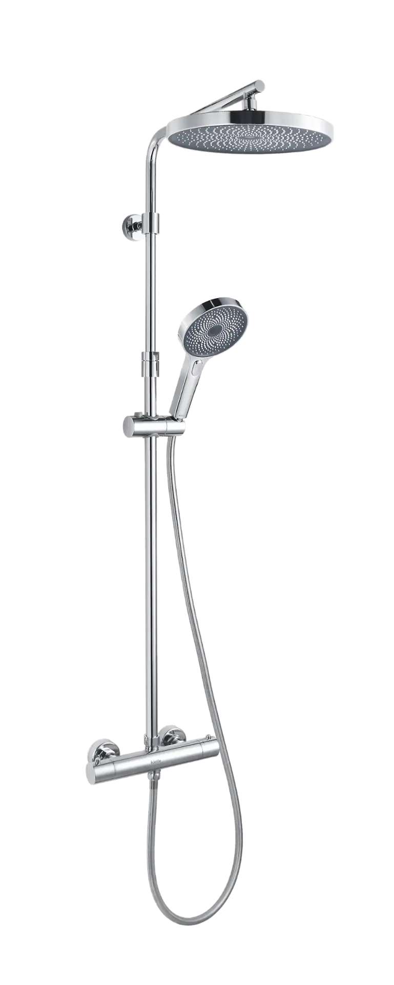 Seturi de dus - Set de dus cu termostat, 3 jeturi, crom lucios, Kielle Oudee