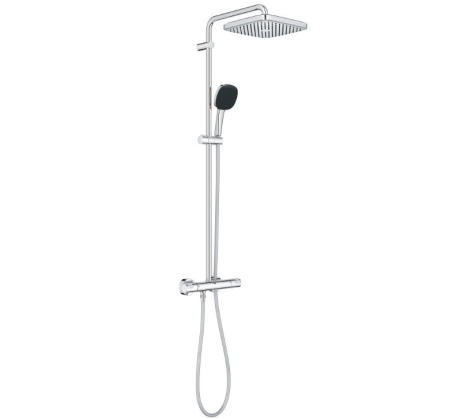 Coloane de dus - Set de dus cu termostat cu 2 jeturi, crom lucios, Grohe Vitalio Comfort