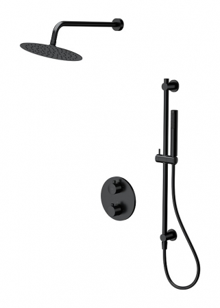 Sisteme de dus incastrate - Set de dus incastrat Cersanit Zen, negru mat