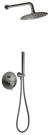 Sisteme de dus - Set de dus incastrat cu 2 functii, gri metalizat, Ferro Ciriculus