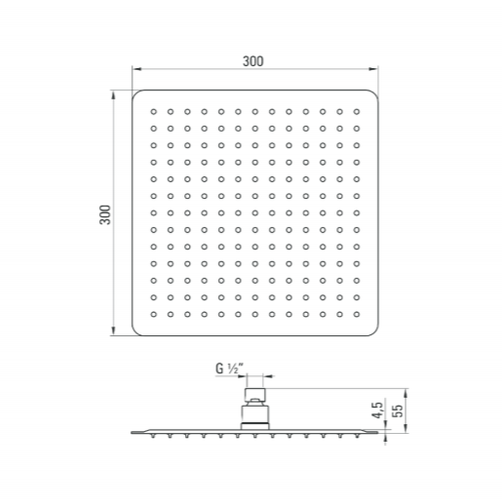 Set de dus incastrat neagru mat cu palarie patrata Deante, Hiacynt [8]