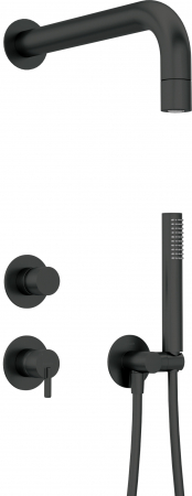 Sisteme de dus incastrate - Set de dus incastrat culoare negru Deante Silia