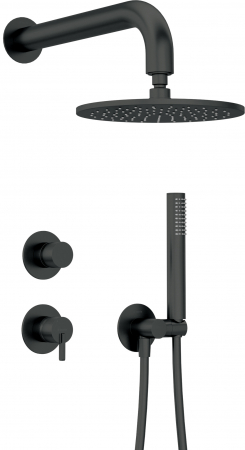 Sisteme de dus incastrate - Set de dus incastrat, palarie rotunda, culoare negru Deante Silia