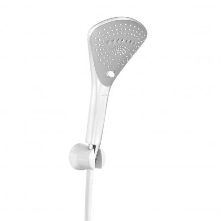 Seturi de dus - Set de dus Kludi Fizz 3S cu suport fix, para si furtun alb mat/crom