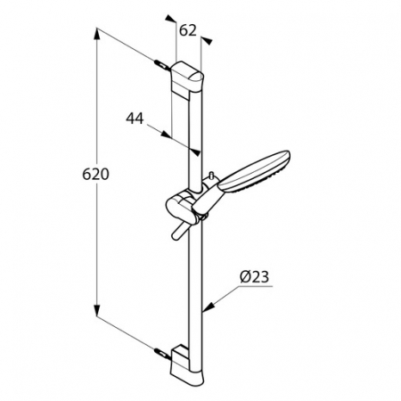 Set de dus Kludi Freshline 3S cu bara 60 cm, para si furtun crom lucios [1]