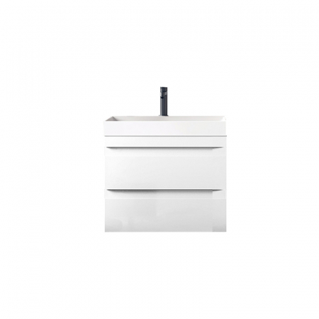 Mobilier baie - Set dulap baie cu doua sertare si lavoar inclus KolpaSan Naomi 50 cm, alb