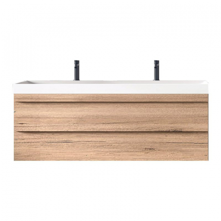 Mobilier baie - Set dulap baie cu lavoar inclus KolpaSan Naomi 120 cm, stejar