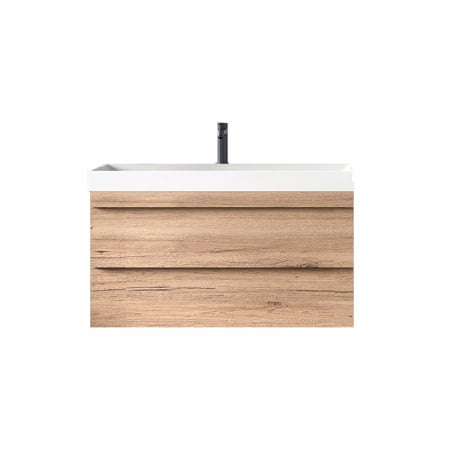 Mobilier baie - Set dulap baie cu lavoar inclus KolpaSan Naomi 90 cm, stejar