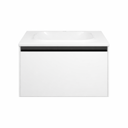 Seturi mobilier cu lavoar - Set dulap baie cu lavoar inclus Kolpasan Pandora, 75 cm, alb