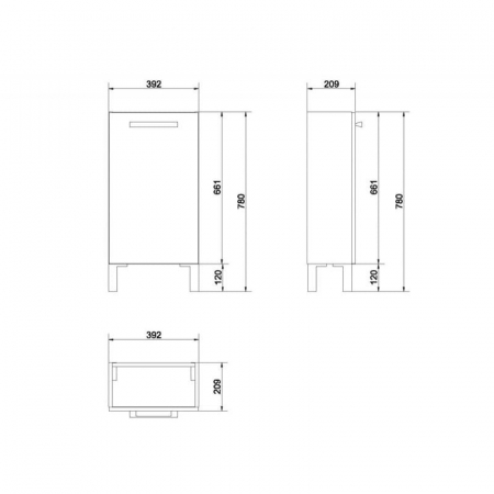 Set complet baie cu mobilier si vas de wc suspendat Cersanit [1]