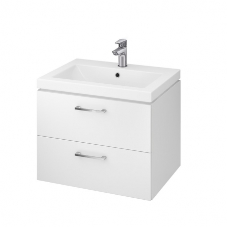 Mobilier baie - Set dulap baie suspendat 2 sertare Lara cu lavoar Como inclus, 60 cm, alb