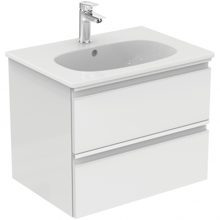 Mobilier baie - Set dulap baie suspendat MDF alb Ideal Standard Tesi cu lavoar inclus 63 cm