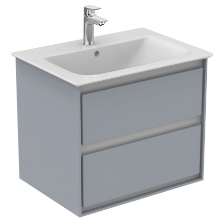 Mobilier baie - Set dulap baie suspendat MDF gri deschis Ideal Standard Connect Air cu lavoar inclus 64 cm