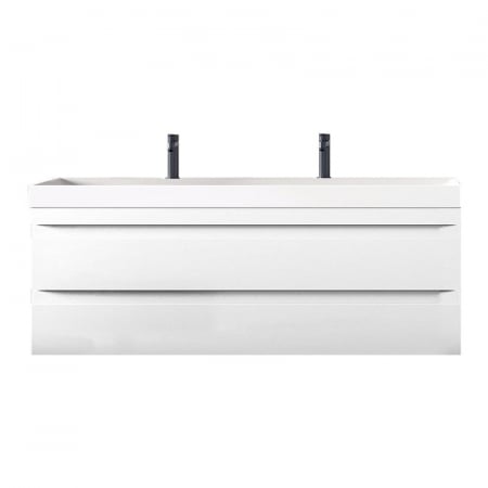 Mobilier baie - Set dulap baie cu lavoar inclus, 2 sertare glisante, KolpaSan Naomi 120 cm, alb