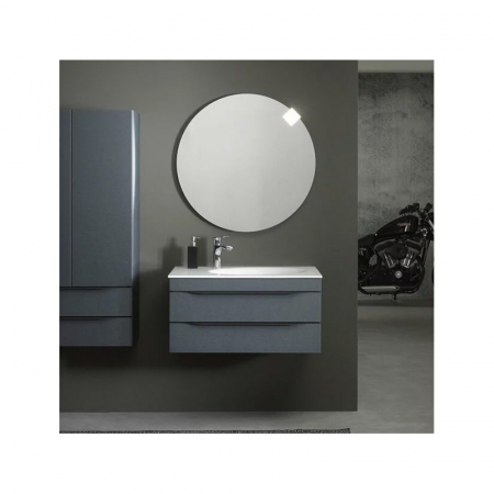 Mobilier baie - Set dulap baie cu lavoar inclus Kolpasan Malaya, 101 cm, gri inchis