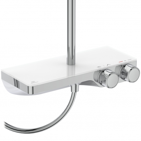 Coloana de dus cu baterie termostatata si etajera Ideal Ceratherm S200 II crom lucios [2]