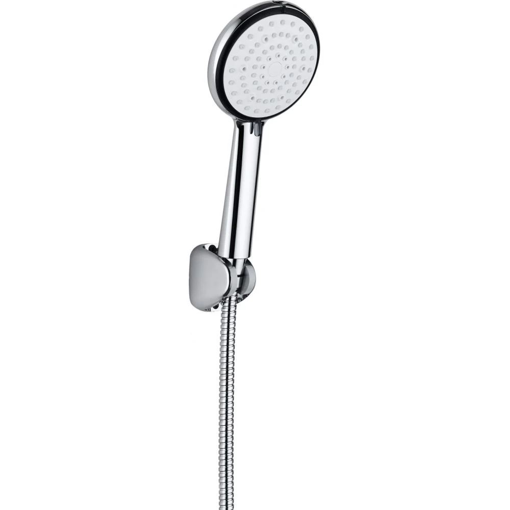 Set dus crom lucios cu para dus 6 functii si furtun Deante Boro si baterie cada, alba, cu finisaj crom lucios, Cersanit Mille [1]