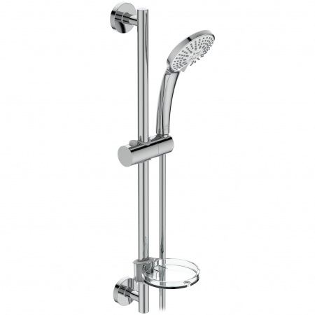 Baie - Set de dus Ideal Standard Idealrain Soft cu bara 60 cm, para dus 3 functii si furtun, crom lucios