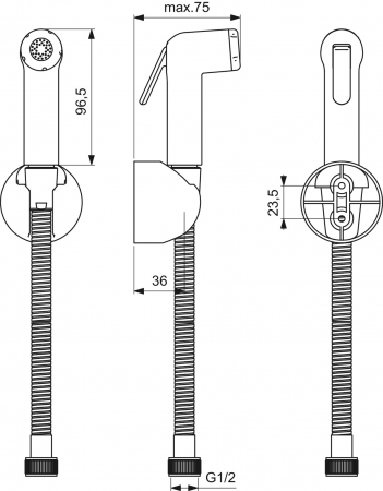 Set dus igienic Ideal Standard Idealspray crom lucios [1]
