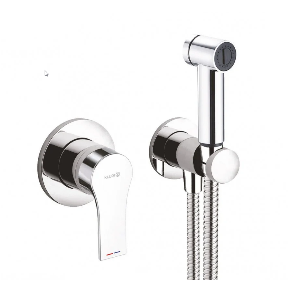 Baterii bideu - Set dus igienic incastrat crom Kludi Zenta SL 489980565