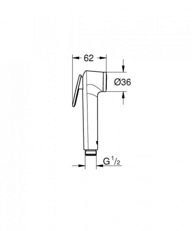 Set dus igienic incastrat culoare crom Grohe Trigger Spray [6]