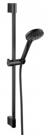 Baie - Set de dus FDesign Inula cu bara, para dus 3 functii si furtun, negru mat