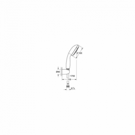 Set dus crom cu para dus 2 functii si furtun Grohe Tempesta New 100 [1]