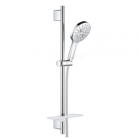 Seturi de dus - Set dus crom cu bara, para dus rotunda si furtun Grohe Rainshower Smartactive 130