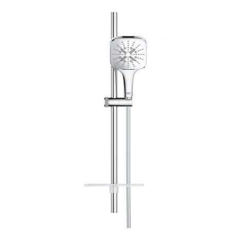 Set dus crom cu bara, para dus patrata si furtun Grohe Rainshower Smartactive 130 Cube [1]