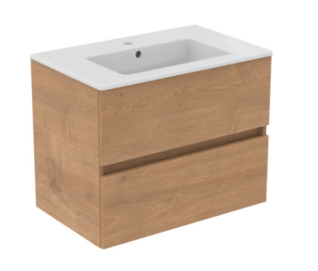 Set dulap de baie suspendat cu lavoar, 71 cm, stejar, din mdf, Ideal Standard Eurovit Mobilier baie - Set dulap de baie suspendat cu lavoar, 71 cm, stejar, din mdf, Ideal Standard Eurovit