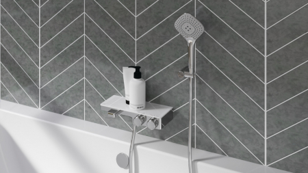 Set de dus Ideal Standard IdealRain EvoJet Diamond cu para dus 3 functii, furtun si agatatoare, crom lucios [1]