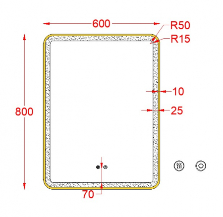 Set lavoar baie negru mat cu ventil inclus plus oglinda cu iluminare LED si dezaburire [1]