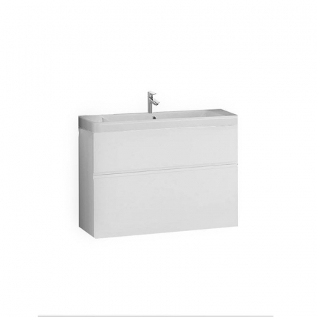 Mobilier baie - Set dulap baie cu lavoar inclus KolpaSan Oxana, 80 cm, alb mat