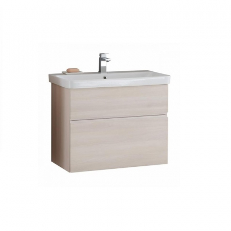 Mobilier baie - Set dulap baie cu lavoar inclus KolpaSan Oxana, 80 cm, salcam deschis