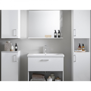 Set dulap baie cu lavoar inclus Kolpasan Evelin II, 65 cm, alb [1]