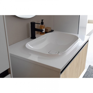 Set dulap baie cu lavoar inclus Kolpasan Pandora, 110 cm, stejar [1]