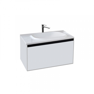 Mobilier baie - Set dulap baie cu lavoar inclus Kolpasan Pandora, 75 cm, alb