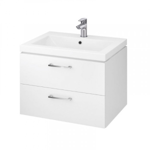 Mobilier baie - Set dulap baie cu lavoar incastrat Cersanit Lara, 60 cm, alb